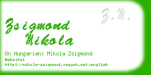 zsigmond mikola business card